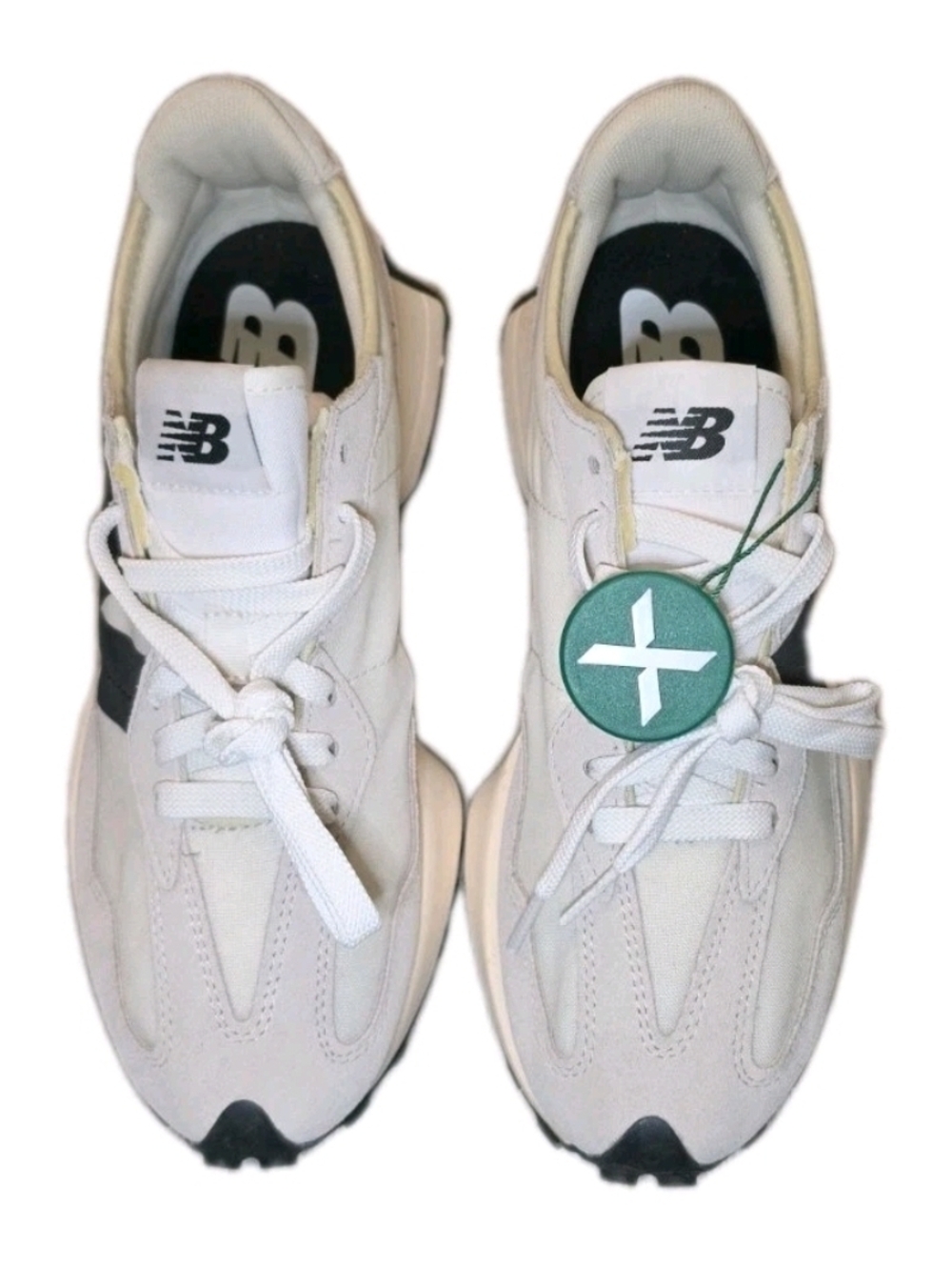 New Balance 327 Sea Salt MS327FE Ivory Black Men's Sneaker Athletic Shoes 7.5